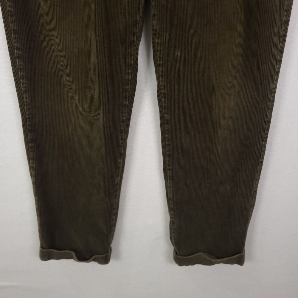 Vintage Gap Corduroy Pants Mens Size 36x34 Olive Green Pleated Relaxed Baggy Y2K - Picture 2 of 13